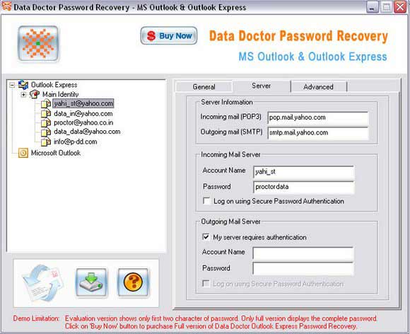 Outlook Express Password Recovery