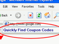 Coupon Codes Toolbar