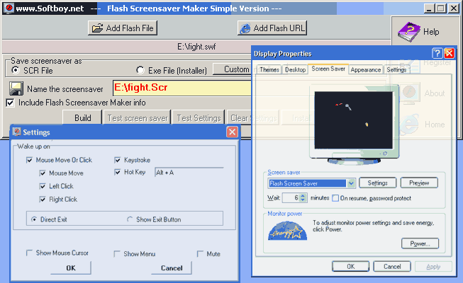 Flash Screensaver Maker Simple Version