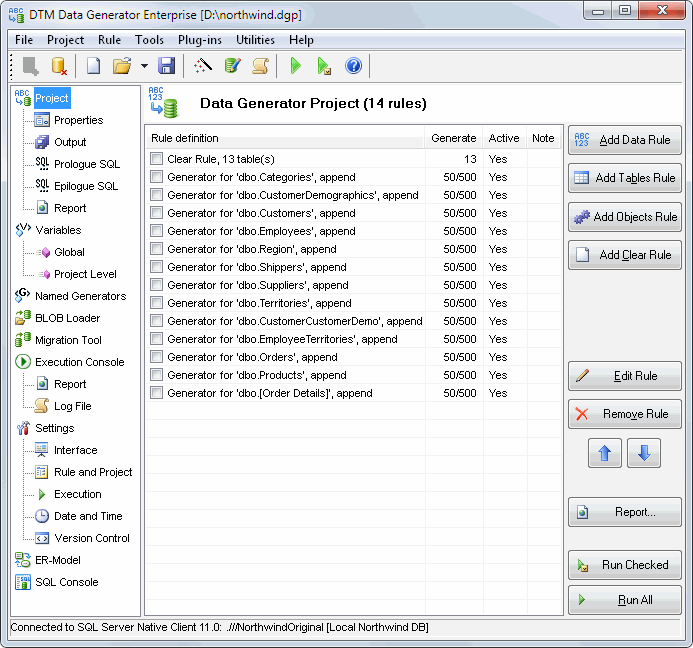 DTM Data Generator