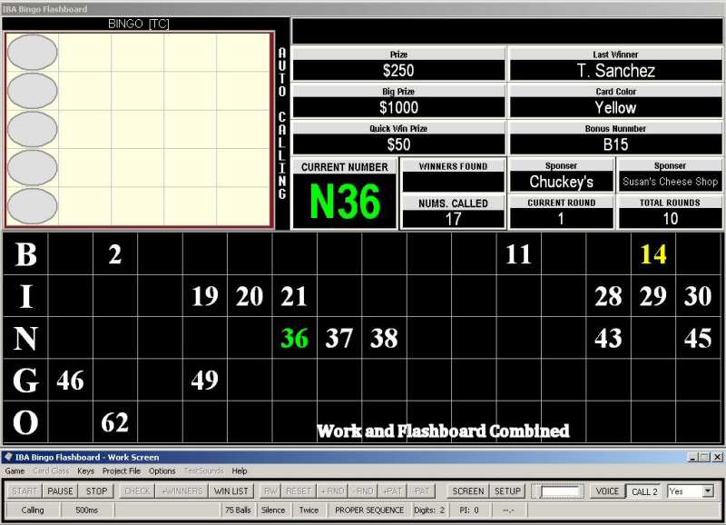 IBA Bingo Flashboard