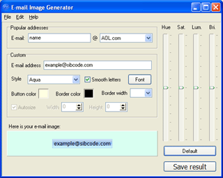 E-Mail Image Generator