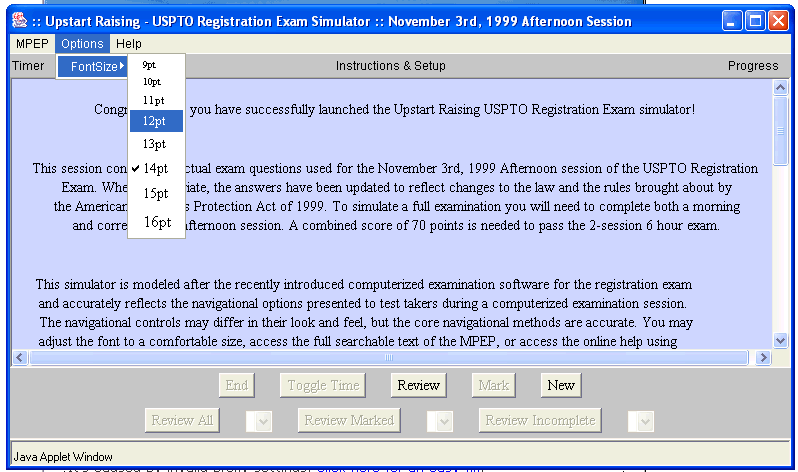 Patent Bar Simulator