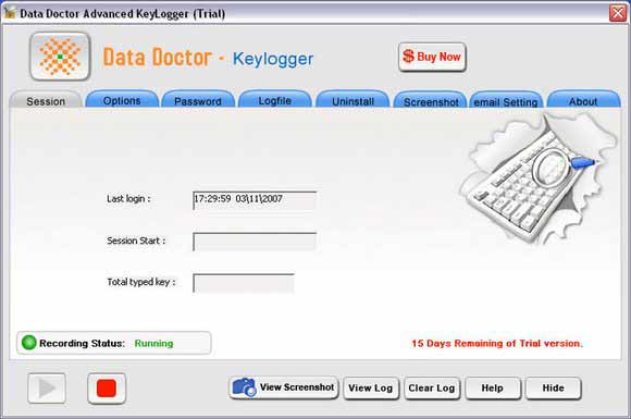 Remote Keystroke logger