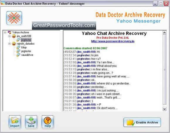 Yahoo Chat Archive Decoder