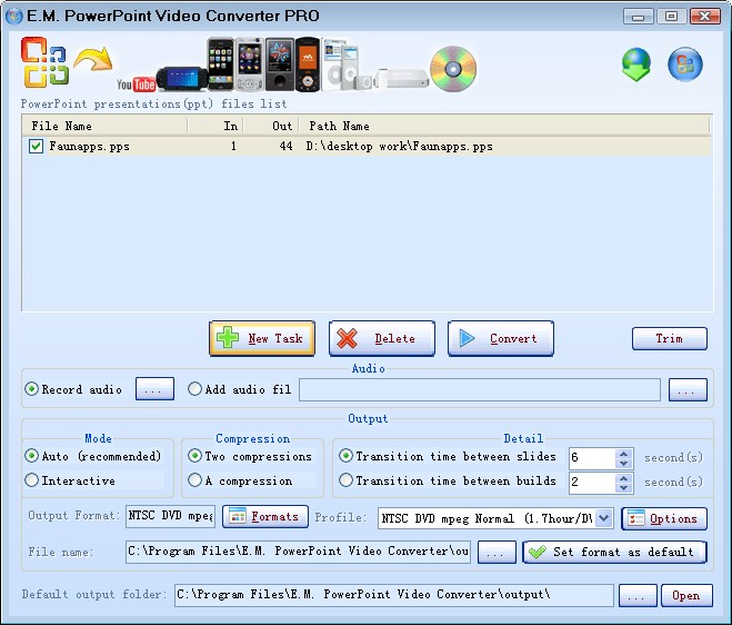 E.M. PowerPoint Video Converter