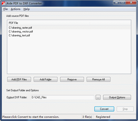 PDF to DXF 9.5