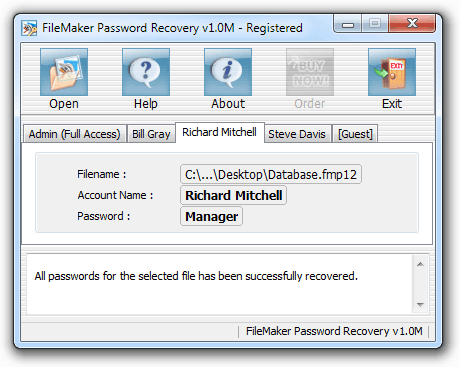 FileMaker Password Recovery