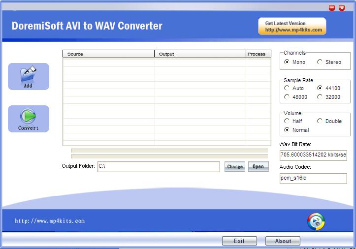 Doremisoft AVI to WAV Converter