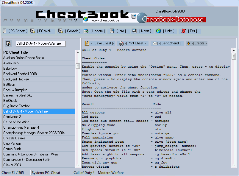 CheatBook Issue 04/2008