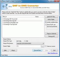 DWF to DWG Converter 2009.8