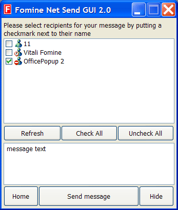 Fomine Net Send GUI