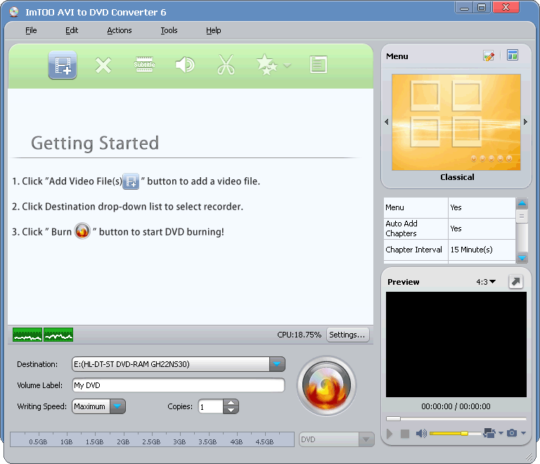 ImTOO AVI to DVD Converter