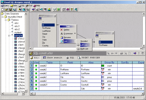 Visual SQL-Designer Light