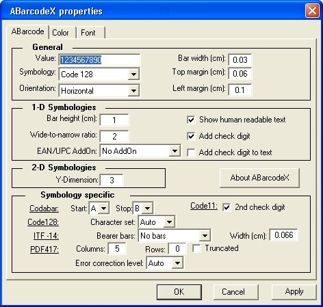 ABarcode ActiveX