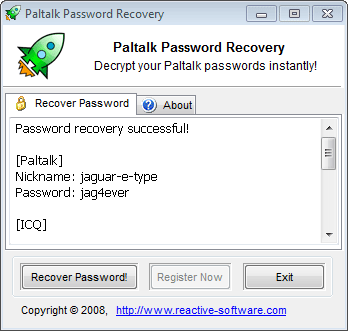 Paltalk Password Recovery