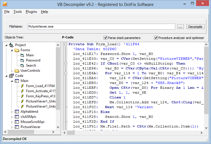 VB Decompiler