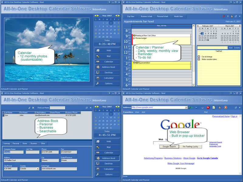 All-In-One Desktop Calendar Software