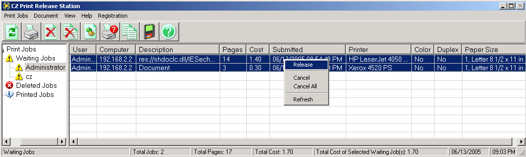 Print Management - Print Release Station