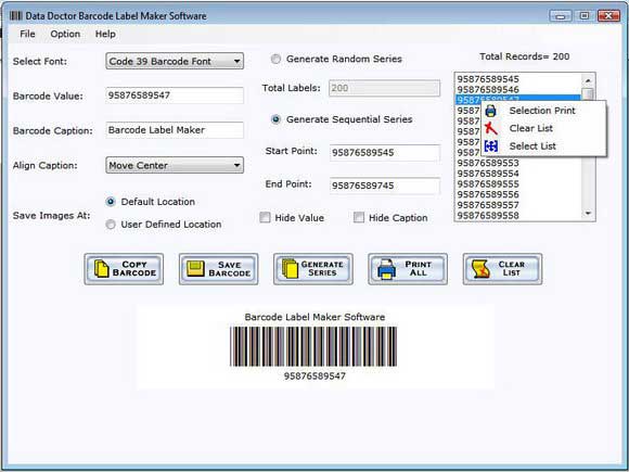 Barcode Image Creator