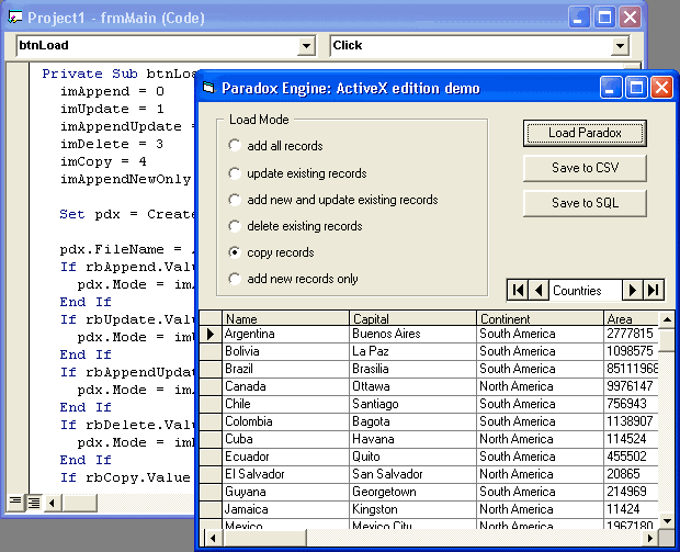 Paradox Direct Engine (ActiveX)