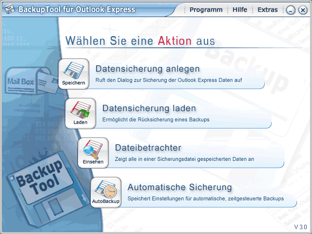 BackupTool for Outlook Express