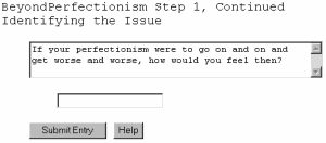 Beyond Perfectionism, Self Help Software