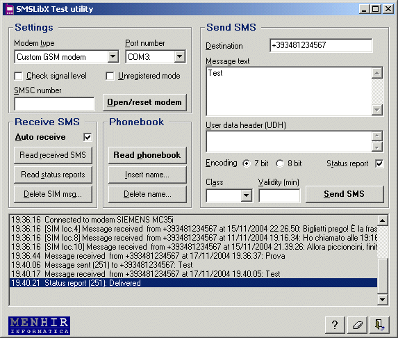 SMSLibX SMS ActiveX