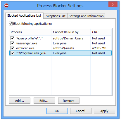 Process Blocker