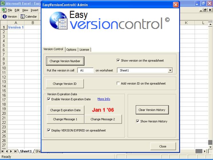 EasyVersionControl-Excel Version Control