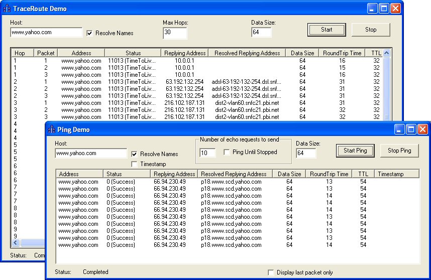 ICMP ActiveX Control