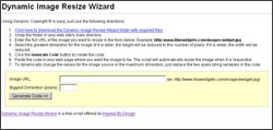 Dynamic Image Resize Wizard