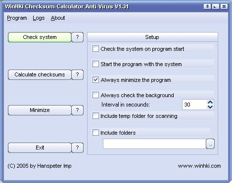 WinHKI Checksum-Calculator Anti-Virus