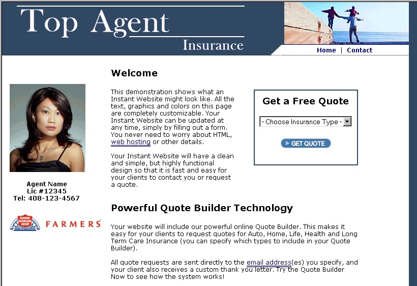 Insurance Agency Website Builder