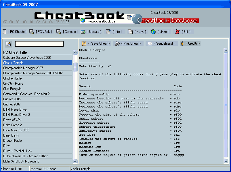 CheatBook Issue 09/2007