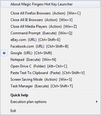 Magic Fingers Hot Key Launcher