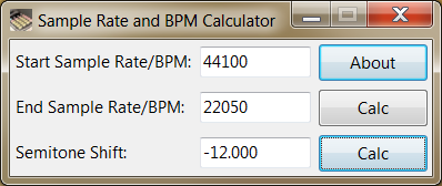 Sample Rate and BPM Calculator