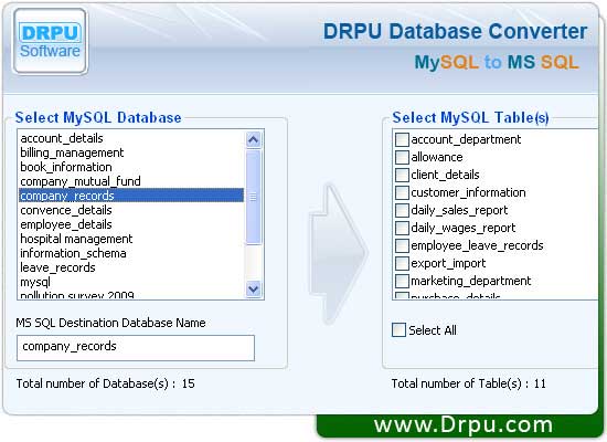 Convert MySQL To MSSQL DB