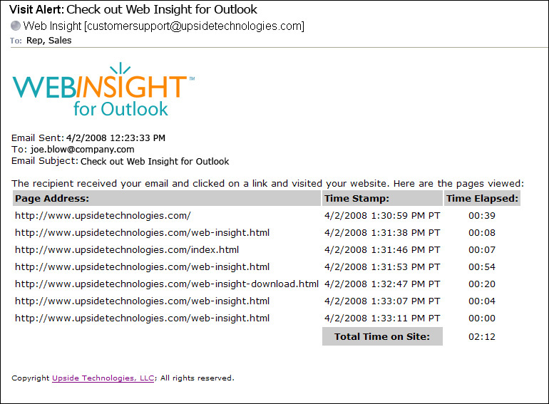 Web Insight for Outlook