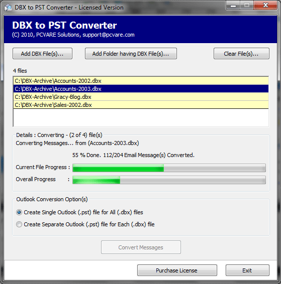 DBX to PST Converter