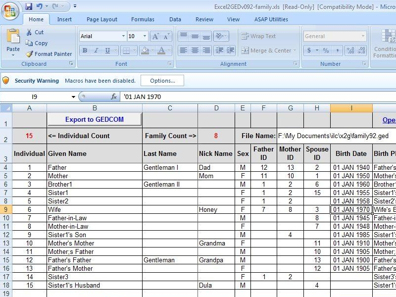 Excel2GED-family.xls