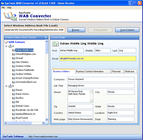 Import WAB to Outlook 2010