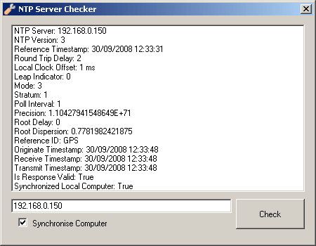 NTP Server Checker