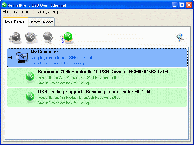 USB over Ethernet