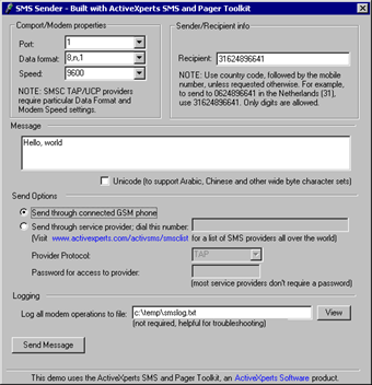 SMS and Pager Toolkit