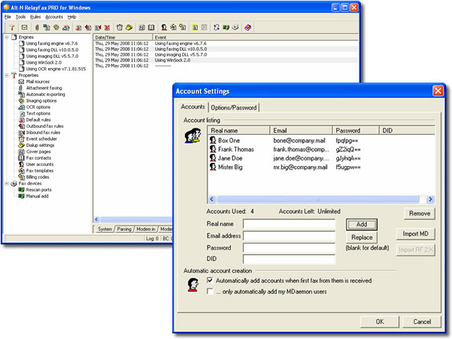 RelayFax Network Fax Manager