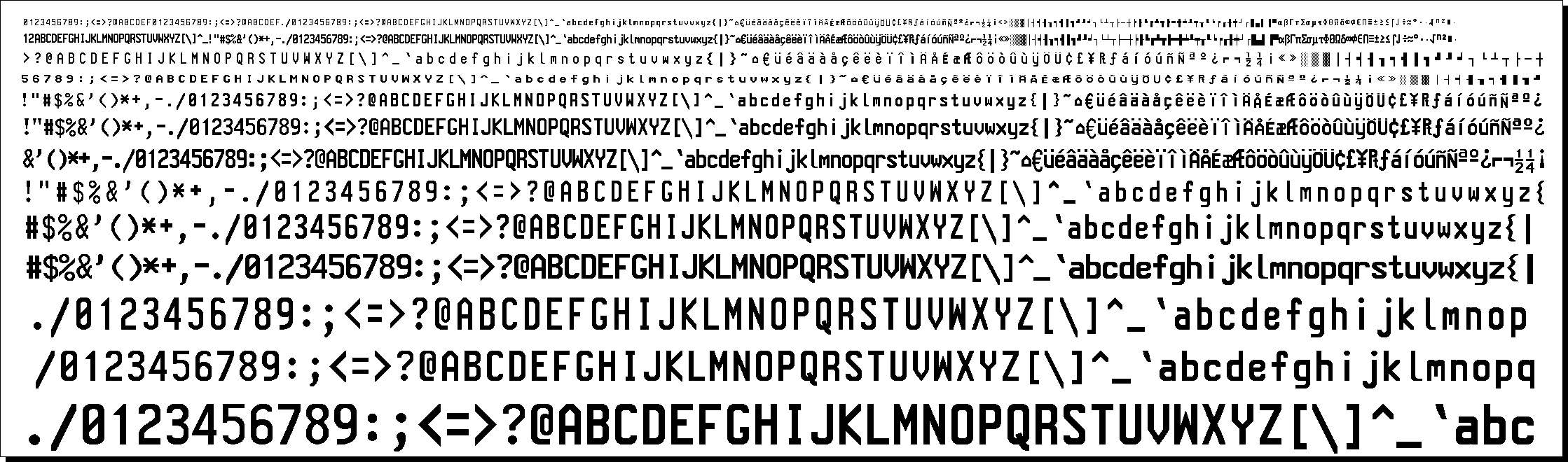 HVLJFont - Soft Fonts for Laser Printers