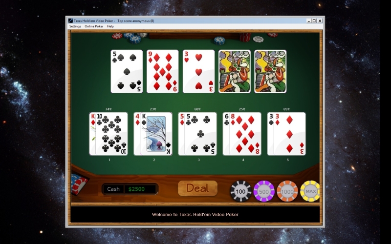 Texas Hold'em Video Poker