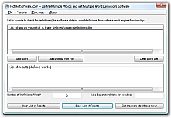 Define Multiple Words and get Multiple Word Definitions