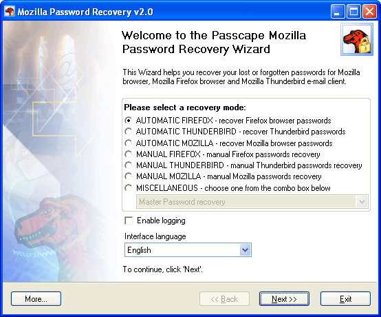 Mozilla Password Recovery